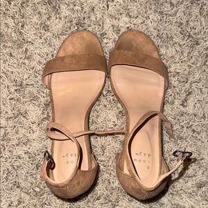a new day Brown Ankle Strap Heels